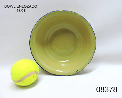 Imagen de BOWL ENLOZADO VERDE 18X4CM 8.24